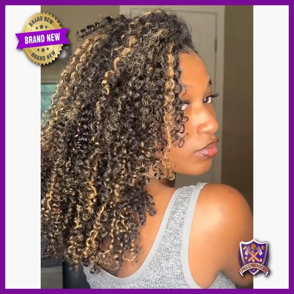 180% Density Human Hair Half Wig 28in Curly Drawstring Glueless 3-in-1 Headband Amazon.com : Legendhair Burmese Curly Half Wig Human Hair 16  main image 3